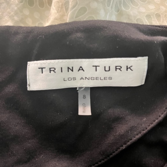 Trina Turk Black, 3/4 Sleeve Boat Neck Midi, size 8 - Picture 4 of 10